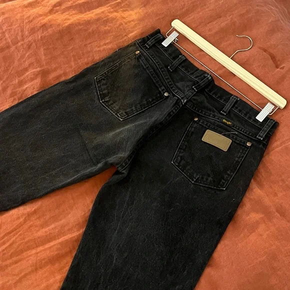 Wrangler 13MWZ Black Cotton Jeans 32x30 - Picture 2 of 4